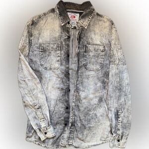 Tailored Recreation Men's Distressed Denim Button up shirt